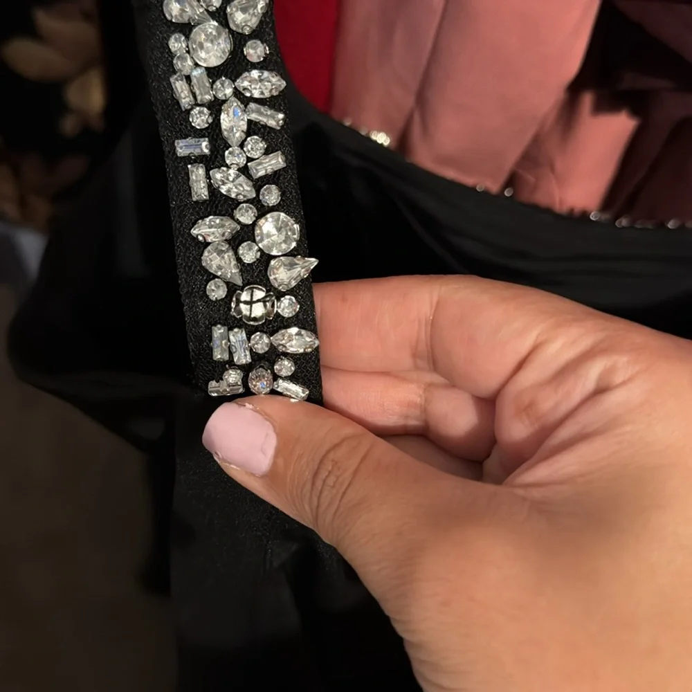 Camilo Coelho for Revolve Black Midi Dress with Embellished Neckline.Size M.NWT. - Picture 9 of 10